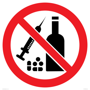 P908 Prohibition: No alcohol or drugs